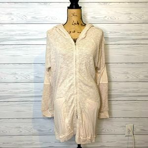 NWT. LA Made long knit zip up hoodie